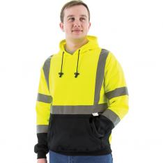 Majestic 75-5327-L, High Vis Hooded Pullover Sweatshirt , 75-5327/L
